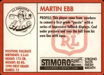 1991 Stimorol NRL #82 Martin Ebb Back